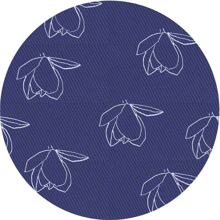 Square Patterned Royal Blue Rug, pat1861blu