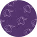 Square Patterned Dark Orchid Purple Rug, pat1861pur