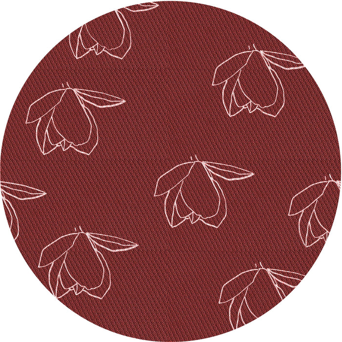 Square Patterned Cranberry Red Rug, pat1861rd