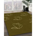 Machine Washable Transitional Dark Yellow Green Rug in a Family Room, wshpat1861yw