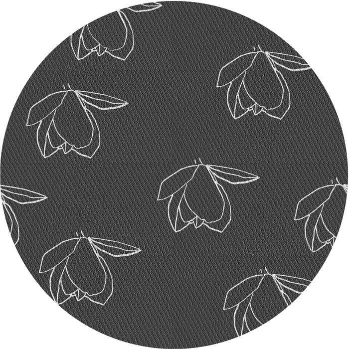 Square Machine Washable Transitional Silver Gray Rug, wshpat1861