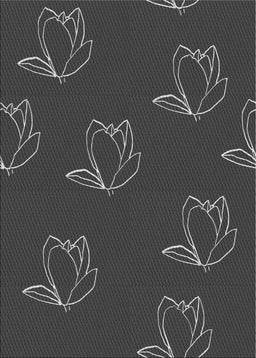 Patterned Silver Gray Novelty Rug, pat1861