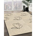 Machine Washable Transitional Moccasin Beige Rug in a Family Room, wshpat1862brn