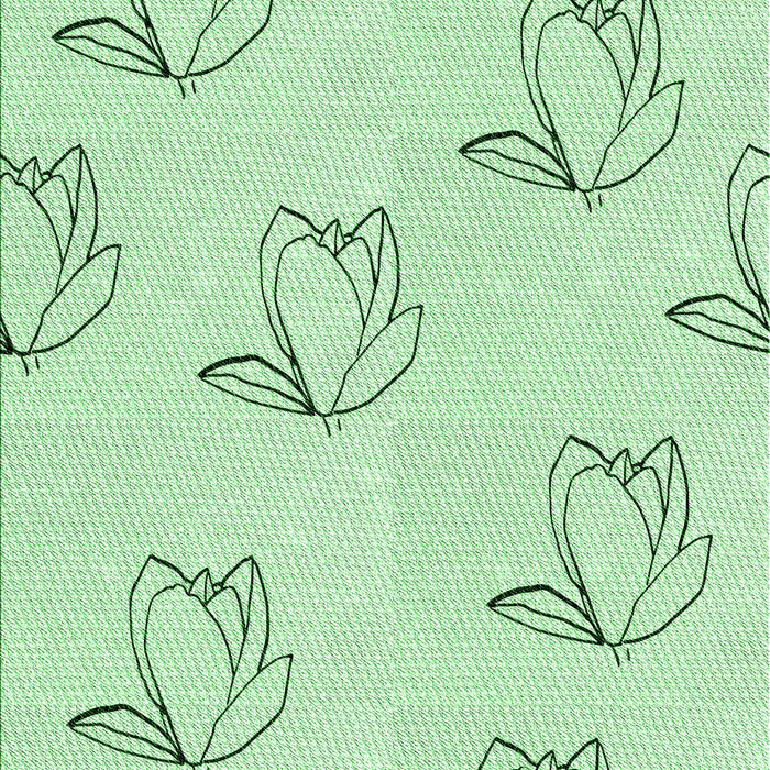 Machine Washable Transitional Mint Green Rug, wshpat1862grn