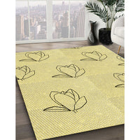 Patterned Yellow Rug, pat1862yw