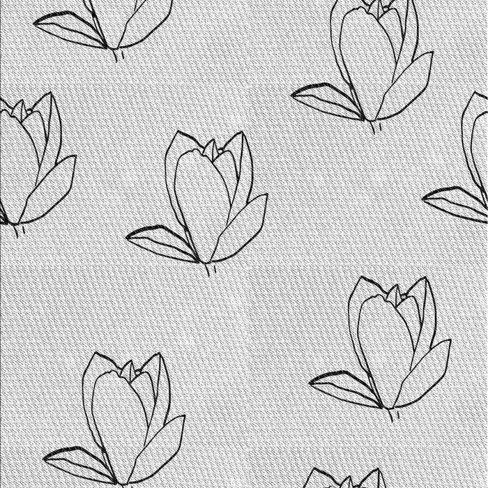 Patterned Dark Gray Novelty Rug, pat1862