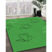 Machine Washable Transitional Green Rug in a Family Room, wshpat1863grn