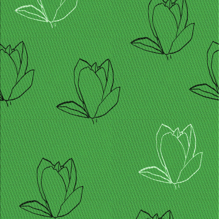 Machine Washable Transitional Green Rug, wshpat1863grn