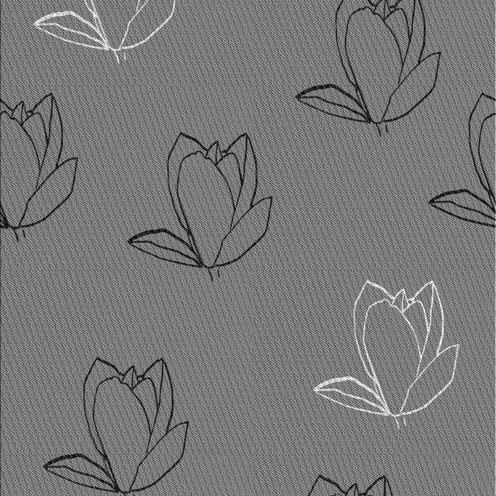 Patterned Carbon Gray Rug, pat1863gry