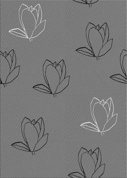 Patterned Dark Gray Novelty Rug, pat1863