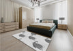 Patterned Platinum Gray Rug in a Bedroom, pat1864gry