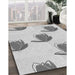 Machine Washable Transitional Platinum Gray Rug in a Family Room, wshpat1864gry