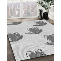 Patterned Platinum Gray Rug, pat1864gry