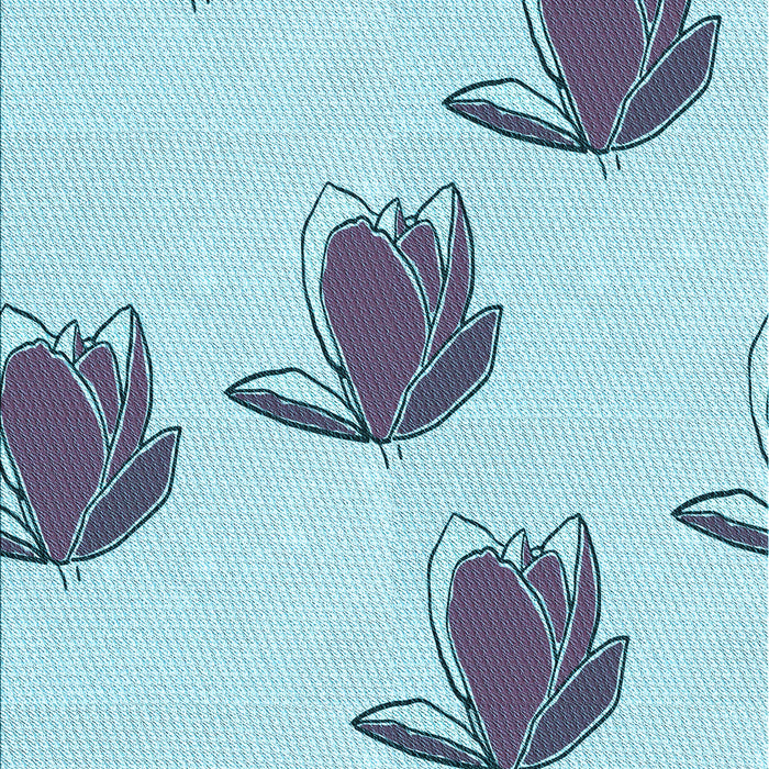 Machine Washable Transitional Koi Blue Rug, wshpat1864lblu