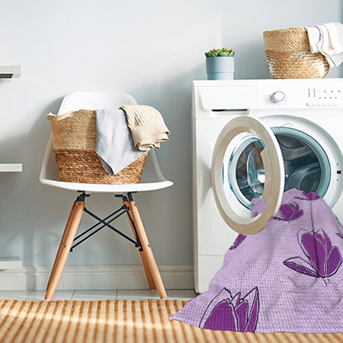 Machine Washable Transitional Purple Rug in a Washing Machine, wshpat1864pur