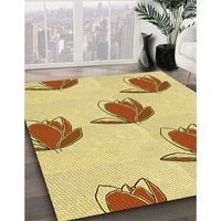 Patterned Cinnamon Brown Rug, pat1864yw