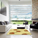 Machine Washable Transitional Cinnamon Brown Rug in a Kitchen, wshpat1864yw