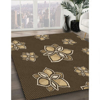 Patterned Copper Brown Rug, pat1865brn