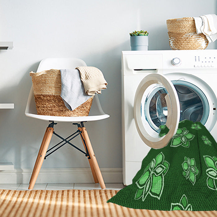 Machine Washable Transitional Deep Emerald Green Rug in a Washing Machine, wshpat1865grn