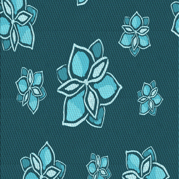 Machine Washable Transitional Medium Teal Green Rug, wshpat1865lblu