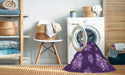 Machine Washable Transitional Purple Rug in a Washing Machine, wshpat1865pur