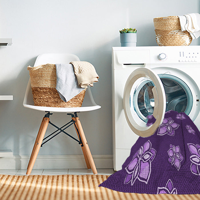Machine Washable Transitional Purple Rug in a Washing Machine, wshpat1865pur