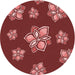 Square Patterned Cranberry Red Rug, pat1865rd