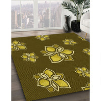 Patterned Bakers Brown Rug, pat1865yw