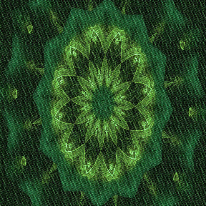 Round Patterned Black Rug, pat1866grn