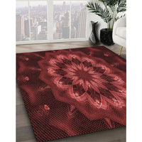 Patterned Red Rug, pat1866rd