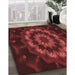 Machine Washable Transitional Red Rug in a Family Room, wshpat1866rd