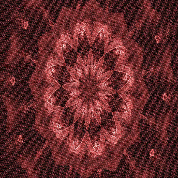 Round Patterned Red Rug, pat1866rd