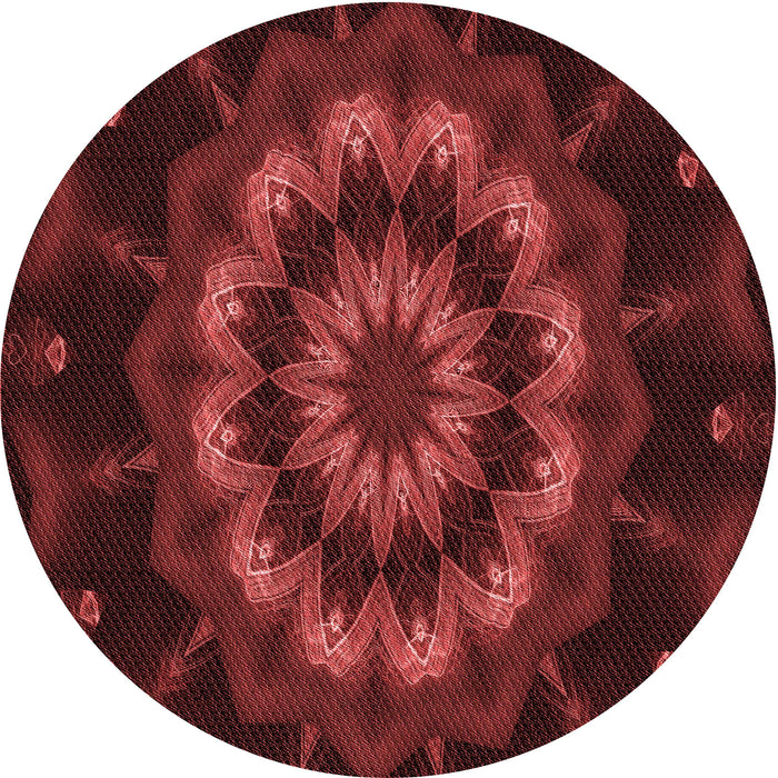 Square Patterned Red Rug, pat1866rd