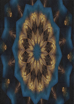 Patterned Black Novelty Rug, pat1866