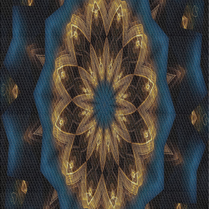 Patterned Black Novelty Rug, pat1866