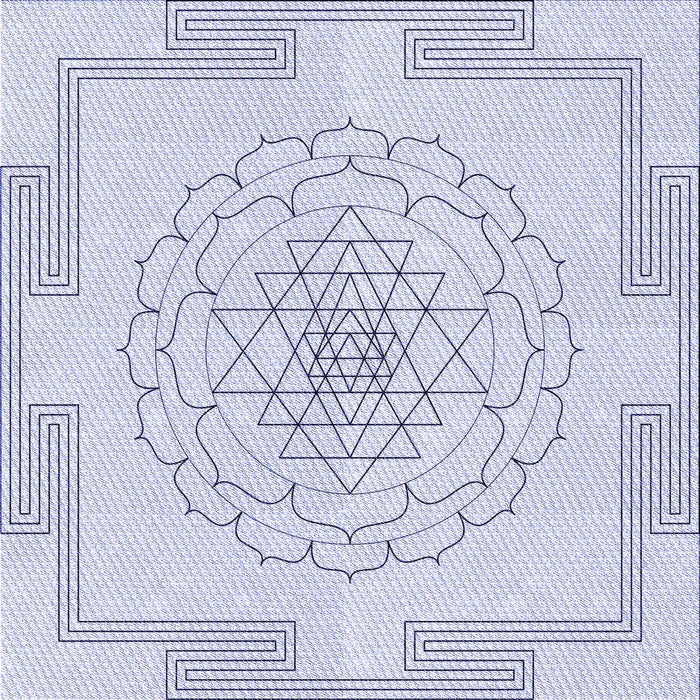 Round Patterned Lavender Blue Rug, pat1867blu