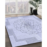 Patterned Lavender Blue Rug, pat1867blu