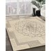 Machine Washable Transitional Moccasin Beige Rug in a Family Room, wshpat1867brn