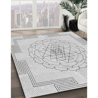 Patterned Platinum Gray Rug, pat1867gry