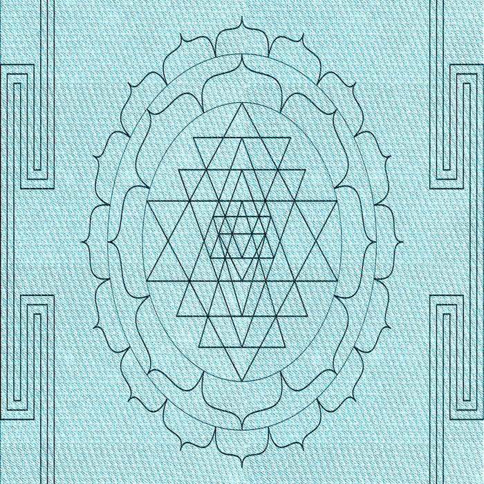 Patterned Electric Blue Rug, pat1867lblu