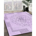 Patterned Orchid Purple Rug in Family Room, pat1867pur