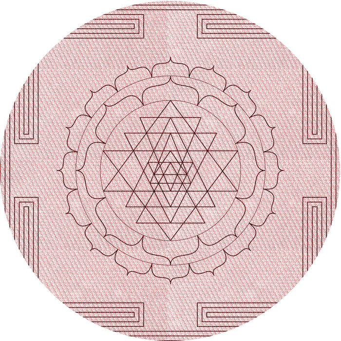 Square Patterned Pink Rug, pat1867rd