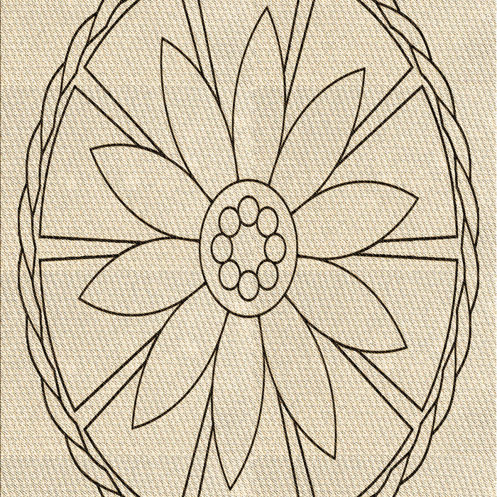 Patterned Moccasin Beige Rug, pat1868brn