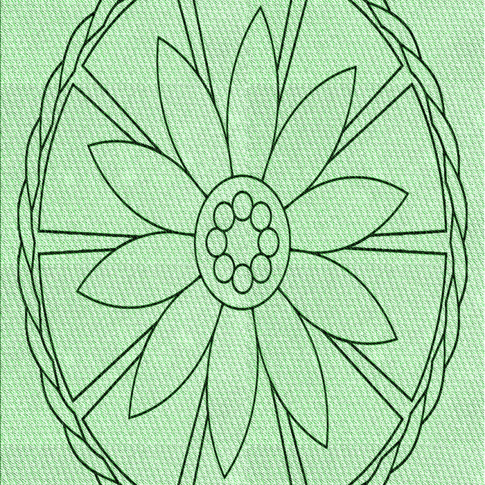 Patterned Mint Green Rug, pat1868grn