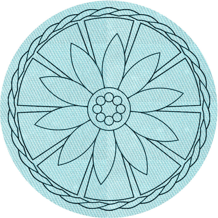 Square Patterned Electric Blue Rug, pat1868lblu