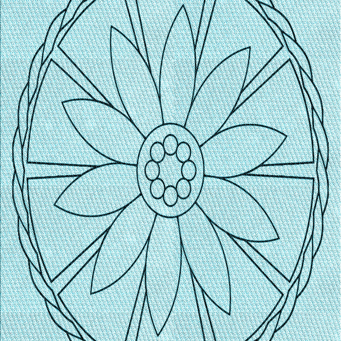 Patterned Electric Blue Rug, pat1868lblu