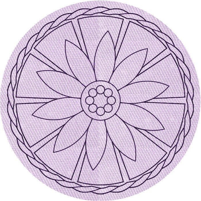 Square Machine Washable Transitional Orchid Purple Rug in a Living Room, wshpat1868pur