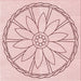 Round Patterned Pink Rug, pat1868rd