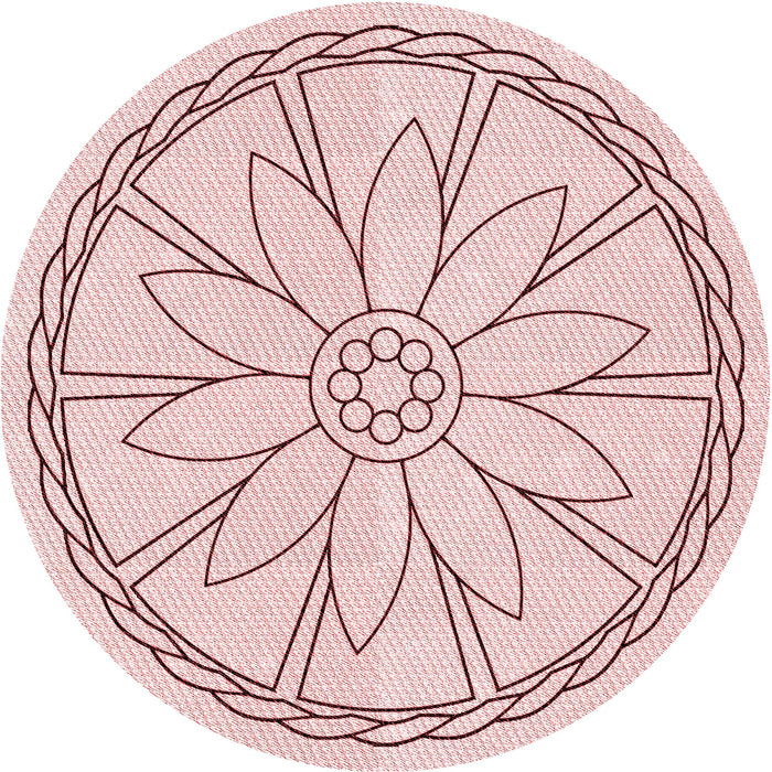 Square Patterned Pink Rug, pat1868rd