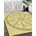 Machine Washable Transitional Sun Yellow Rug in a Family Room, wshpat1868yw